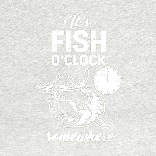 Fishing Its Fish o clock somewhere trout and salmon tshirt by Antzyzzz